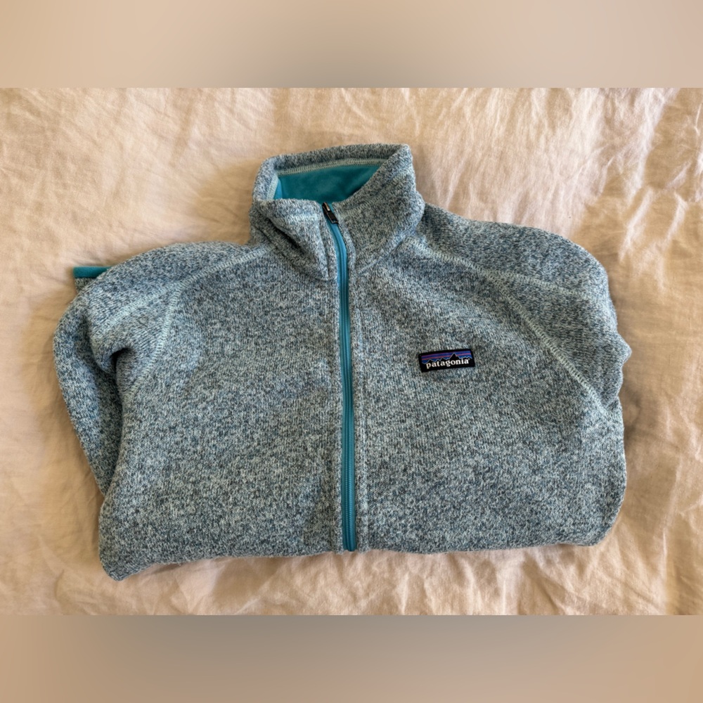 Patagonia Teal Heather Full-Zip Fleece Jacket